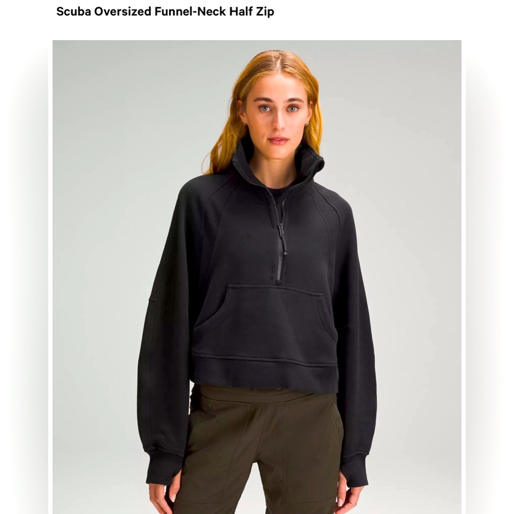 Lululemon Oversized Scuba Half Zip Funnel Neck